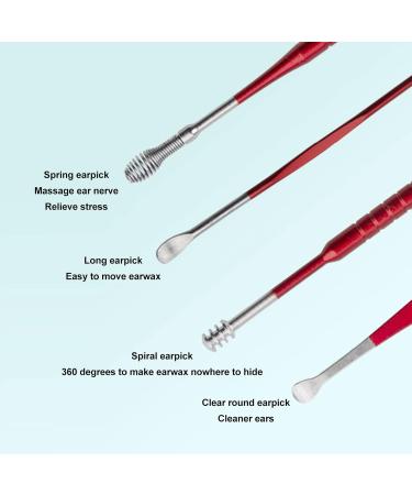 Ergonomic Ear Spoon Set - 6PCS Easy-to-Use Ear Wax Remover for Itch Relief and Anti-Deformity - Polished for Home and Salon Use - Buy Online on GoSupps.com