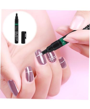 Ipetboom 1pc Diy Nail Polish Pen Manicure Drawing Pen Nail Art Diy Tool Manicure Painting Pen Nail Implements Nail Tool T Tool Nail Gel Polish Unique Manicure Pen 3d Plastic Drawing Tool 12X1.2cm Green - Buy Online on GoSupps.com