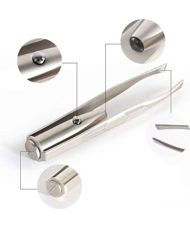 Q&A Tweezers with LED Light - Precision Eyebrow Hair Removal Tool for Men & Women | Perfect for Ingrown Hair & Eyebrow Shaping - Buy Online on GoSupps.com