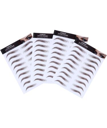 FOMIYES 8 Pcs Eyebrow Stickers Waterproof Makeup Peel off Brow Imitation Eyebrow Stencil Semi-permanent 6d - Buy Online on GoSupps.com