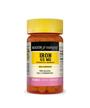 Mason Natural Iron 65 mg 100 Tablets