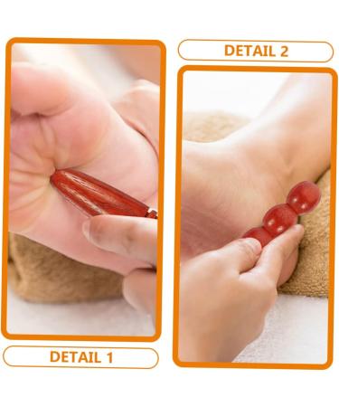 Minkissy Acupuncture Rod & Foot Massager Set - 4-Piece Wooden Roller Massage Device for Relaxation & Garden Ornaments - Buy Online on GoSupps.com