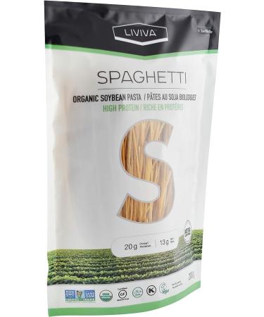LIVIVA Organic Soybean Spaghetti Pasta (2 Pack 92 g Protein per Bag) High Protein Noodles Diabetic Friendly Keto Vegan Halal Kosher Non-GMO Nutritious Plant-Based Plant-Based Protein Pasta Ready-to-Eat in minutes Gluten Free Noodle - Buy Online on GoSupps.com