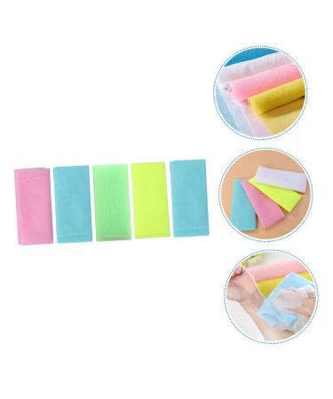 5pcs Back Scrub Foam Towel & Loofah Set - Body Massage Brushes Bathing Supplies for an Invigorating Shower Experience - Buy Online on GoSupps.com