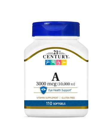 21st Century Vitamin A 3000 mcg (10000 IU) 110 Softgels