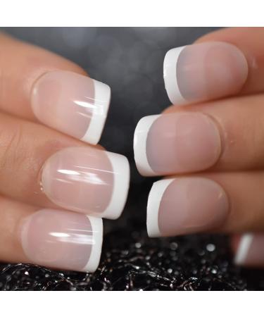 120pcs Child Fake Nails - Short Round Press On Nails - Kids French Style White Tips - Cute Christmas Party Show - 5 * 24pcs Packs - Buy Online on GoSupps.com