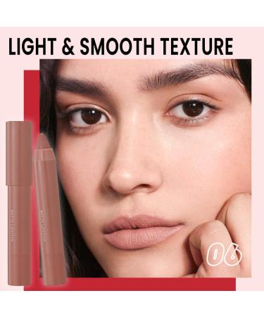 Matt Nude Lipstick Lipliner Crayons Set - Velvet Smooth Matte Pencils | Waterproof & Long-lasting - 3 Colors (#02 #04 #06) | International Shipping - Buy Online on GoSupps.com