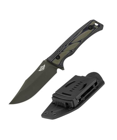 Oknife fortitude hunting knife D2 blade full tang belt knife survival knife G10 handle Bushcraft knife with vagina and clip for hunting camping survival