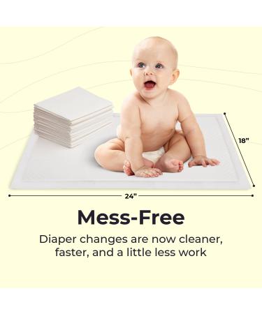 Peekapoo Disposable Changing Pad Liners (50 Pack) - Super Soft, Ultra Absorbent, Waterproof - Mess-Free Diaper Changes - Buy Online on GoSupps.com
