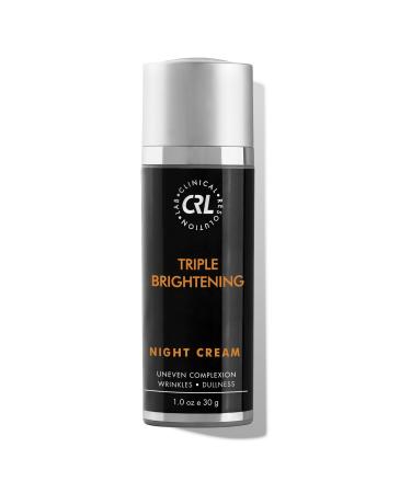 Clinical Resolution - Triple Brightening Night Cream (1.0 oz/30 g) - Overnight Skin Brightening Cream with Vitamin C and Retinol