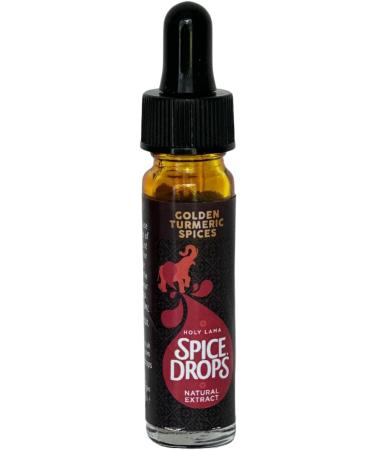 Holy Lama Spice Drops Extract Golden Tumeric Spices. Natural Pure Authentic Cooking Ingredient. Indian Savoury Latte or Hot Beverage Recipes 1 x 5ml Bottle - Buy Online on GoSupps.com