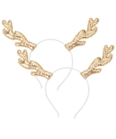 Frcolor 2 pieces glitter christmas antlead of the Hirschhorn hair tire reindeer anti -stirring straps Christmas holidays New Year decor