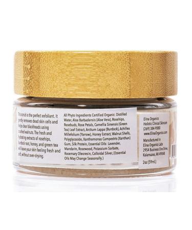 Organic Face Scrub 2oz - Exfoliate Hydrate & Reduce Pores | Natural Skincare with Silk Protein Green Tea & Aloe Vera - Buy Online on GoSupps.com