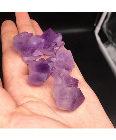 Crystal Rough Nature Gemstones Drum Stones 5PCs +Beautiful Natural Amethyst Pyramid Quartz Crystal Cluster-dot Specimen Stone Gifts - Buy Online on GoSupps.com