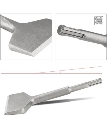 SDS Plus Chisel Tile Chisel Bits - 2PCS 3 Inch Wide & Angled Bent Concrete Tile Removal Chisels for Hammer Drills - Thinset Removal Chisel Bits (3X 6.5 + 3X 10) - Buy Online on GoSupps.com