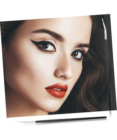 FOMIYES 6pcs Cream Tool Tools Eyeliner Makeup Bend Long Handle Brush Manmade Wooden Eye Cosmetic Fiber 18.1X0.5cm As Shown - Buy Online on GoSupps.com