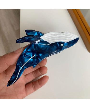 1pcs 3colors Blue Whale Hair Claw Acetate Hair Clips For Women Popular Hair Catches Hair Creature Clip Claw Animal Cute Clip - Buy Online on GoSupps.com