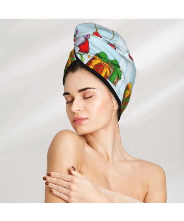Hair Towel Wrap - Quick Dry Towel Turban for Hair | Funny Christmas Gnome Design - Buy Online on GoSupps.com