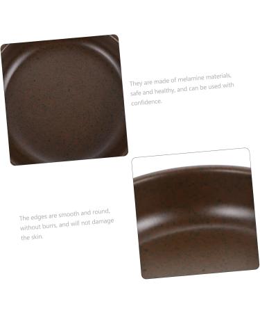 Zerodeko 2pcs Chili Sauce Snack Plate Mini Appetizer Plate Ice Cream Bowl Kitchen Gadgets Pickles Melamine 9X9X2.4CM Brown - Buy Online on GoSupps.com