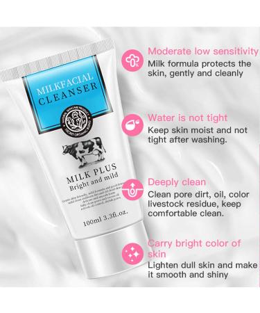 SELY Organic Milk & Herbal Extract Deep Cleansing Facial Foam - 100ml - Buy Online on GoSupps.com