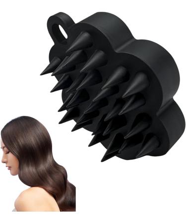 Premium Silicone Hair Washer & Shampoo Massager Brush for All Ages - Black | Gentle Scalp Massage for Healthy Hair - Buy Online on GoSupps.com