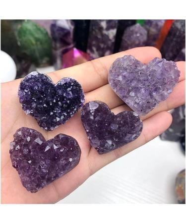 Balance Natural Heart-Shaped Amethyst Quartz Crystal Cluster Specimen Decor Crystal Quality Gemstone Stone Home Decor Lucky Stone ningxiao - Buy Online on GoSupps.com