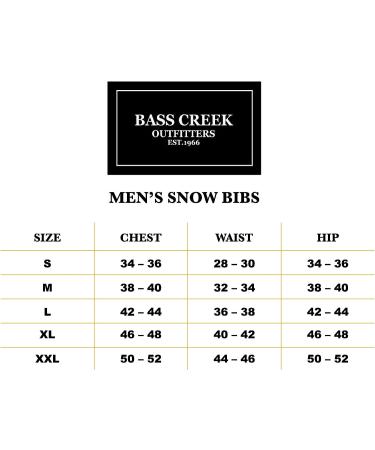 Bass Creek Outfitters Men's Insulated Snow Bib - Black, X-Large - Buy Online on GoSupps.com