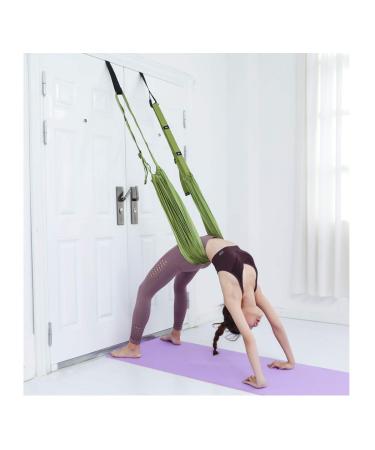 Leg Stretcher Strap, Stretching Equipment with Door Anchor Flexibility Trainer Backbend Assist Stretch Out Strap for Dance Aerial Yoga Ballet Leg Stretching Exercise Green-Pro