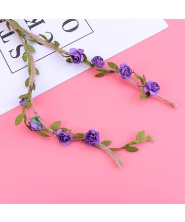 Buy Minkissy Adjustable Lavender Flower Crown & Hair Clamp | 2-Piece Floral Diadem for Brides & Special Occasions - International Shipping Available - Buy Online on GoSupps.com
