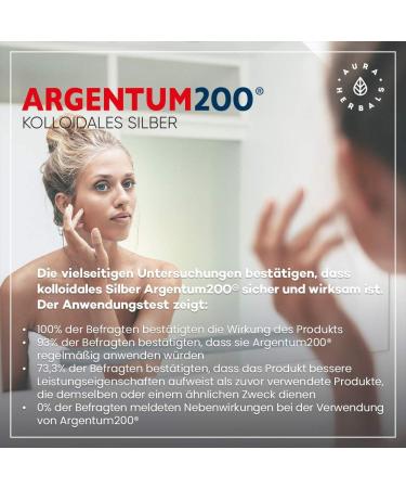 AURA HERBALS Colloidal silver 100 ppm 500 ml Argentum200 high concentration non ionic safe and effective 100 - Buy Online on GoSupps.com