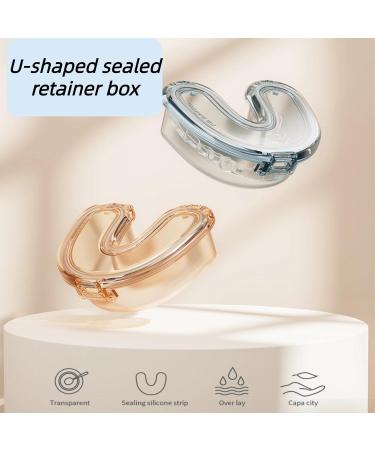 Portable Invisible Braces Storage Box | Transparent Orthodontic & Denture Case - Blue - Buy Online on GoSupps.com