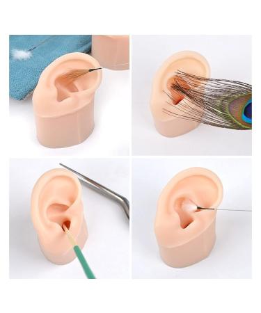 Silicone Ear Model | Flexible & Reusable | Realistic Piercing Practice & Educational Display | Light/Medium Skin Color (Left) - Buy Online on GoSupps.com