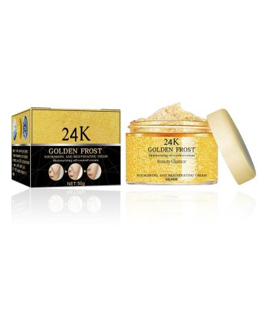 24K Gold Face Cream Anti Aging Face Serum Moisturizer Enriched with Vitamin C Serum Hyaluronic Acid Vitamin E Cream for Day and Night Wrinkle Reduction | Face Creams & Moisturizers