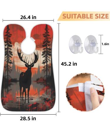 Animal Deer Beard Bib Apron - Ultimate Beard Hair Catcher for Men | Perfect Father's Day Anniversary & Christmas Gifts for Dad & Husband - Buy Online on GoSupps.com