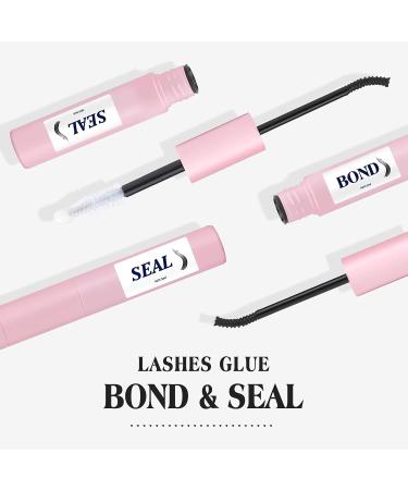 Wiwoseo Lashes Glue Bond & Seal - Super Strong Waterproof, Latex-Free Eyelash Adhesive for Sensitive Eyes (5ML) - Buy Online on GoSupps.com