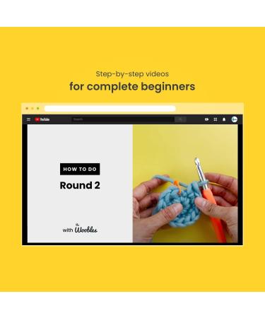 Woobles Beginners Crochet Kit with Easy Peasy Yarn - Pierre The Penguin | Step-by-Step Video Tutorials | Seen on Shark Tank - Buy Online on GoSupps.com