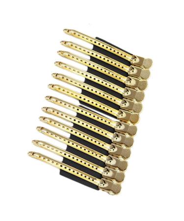 Beaupretty 12 Compartment Clips - Stainless Steel Hair Extensions & Styling Clips (Golden) - Perfect for Salon & Makeup - Buy Online on GoSupps.com