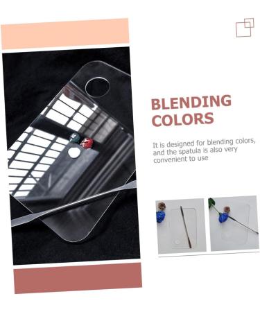 3 Sets Nail Art Palette - Transparent Makeup Mixing Plates & Spatulas for Cosmetics | 15x10cm Manicure Tools | International Shipping - Buy Online on GoSupps.com