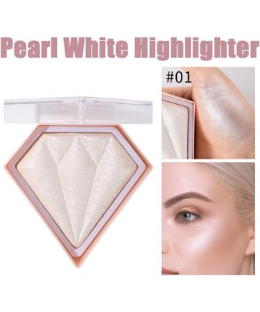 Shimmery Diamond Highlighter Palette - Pearl White #01 - 1.00g - Waterproof & Long Lasting - Buy Online on GoSupps.com
