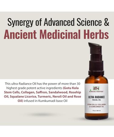 Ultra Radiance Glow Face Oil - Boost Firmness & Nourish Skin with Gotu Kola Collagen Kumkumadi Saffron & Turmeric - International Shipping Available - Buy Online on GoSupps.com