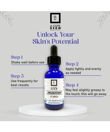 A-Cute Derm Emunition E2 Serum Hydrator to Improve Loss Moisturizer Helps in Healing for Sensitive Skin (1 oz) 1 Fl Oz (Pack of 1) - Buy Online on GoSupps.com