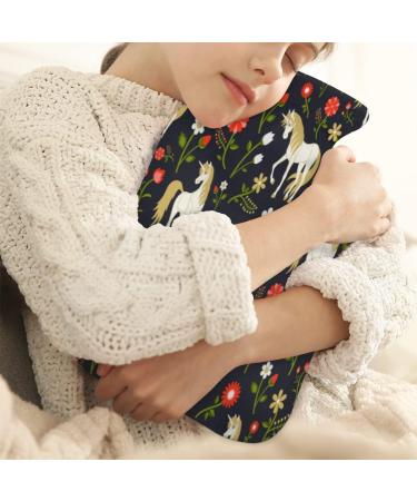 Cozy 2L Heat Bottle with Fluffy Flower Cover | Perfect Hot Water Bottle for Horses & Unicorns | Pain Relief for Back Neck & Shoulders - Buy Online on GoSupps.com