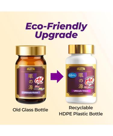 AFC Japan Ultimate Vision 4X - Improved, Up-Sized Eye Formula with Lutein 4X, Zeaxanthin, Bilberry Extract and Vitamins for Age-Related Eye Problem, Blurry & Poor Vision, Dry Eye, Macular Health 45s - Buy Online on GoSupps.com