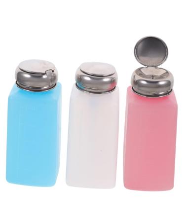 CIYODO 250ml Nail Polish Remover Pump Bottle Nail Art Liquid Dispensing Squeezer Bottle Random Color