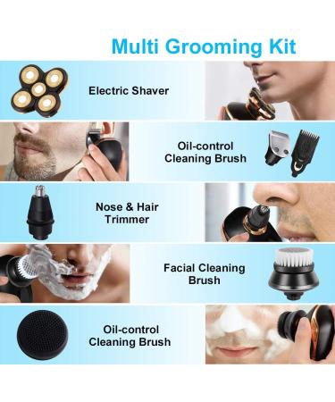 Buy Apark 5 in 1 Electric Shavers for Men - Bald Head Rotary Shaving Kit with Clippers & Trimmer - Rechargeable Cordless Wet/Dry Use - Buy Online on GoSupps.com