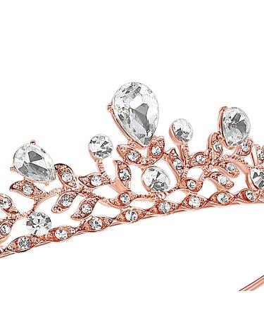Royal Crystal Princess Wedding Tiara Headpiece - Rose Gold | LovelyLovelyshop - Buy Online on GoSupps.com
