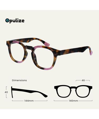 Opulize Ava Reading Glasses 4 Pack - Stylish Rounded Frames with Spring Hinges Scratch-Resistant Mixed Colors - Perfect for Men Dioptria +1.50 - Buy Online on GoSupps.com