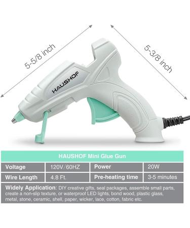 HAUSHOF Mini Hot Glue Gun Kit | 20-Piece Set for Home Decoration, Crafts, and Repairs | 20W 120V - Buy Online on GoSupps.com