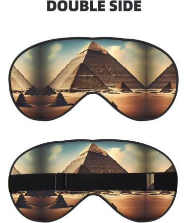 Dreaming of the Pyramids Eye Mask - Comfortable Adjustable Sleep Mask for Men & Women | Soft & Elastic Nighttime Relaxation - Buy Online on GoSupps.com