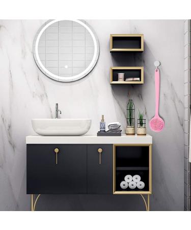 Ityes Silicone Body Brush - Soft Bristles Bathing & Back Scrubber with Long Handle | Double-Sided Shower Brush with Massage Function - Pink - Buy Online on GoSupps.com